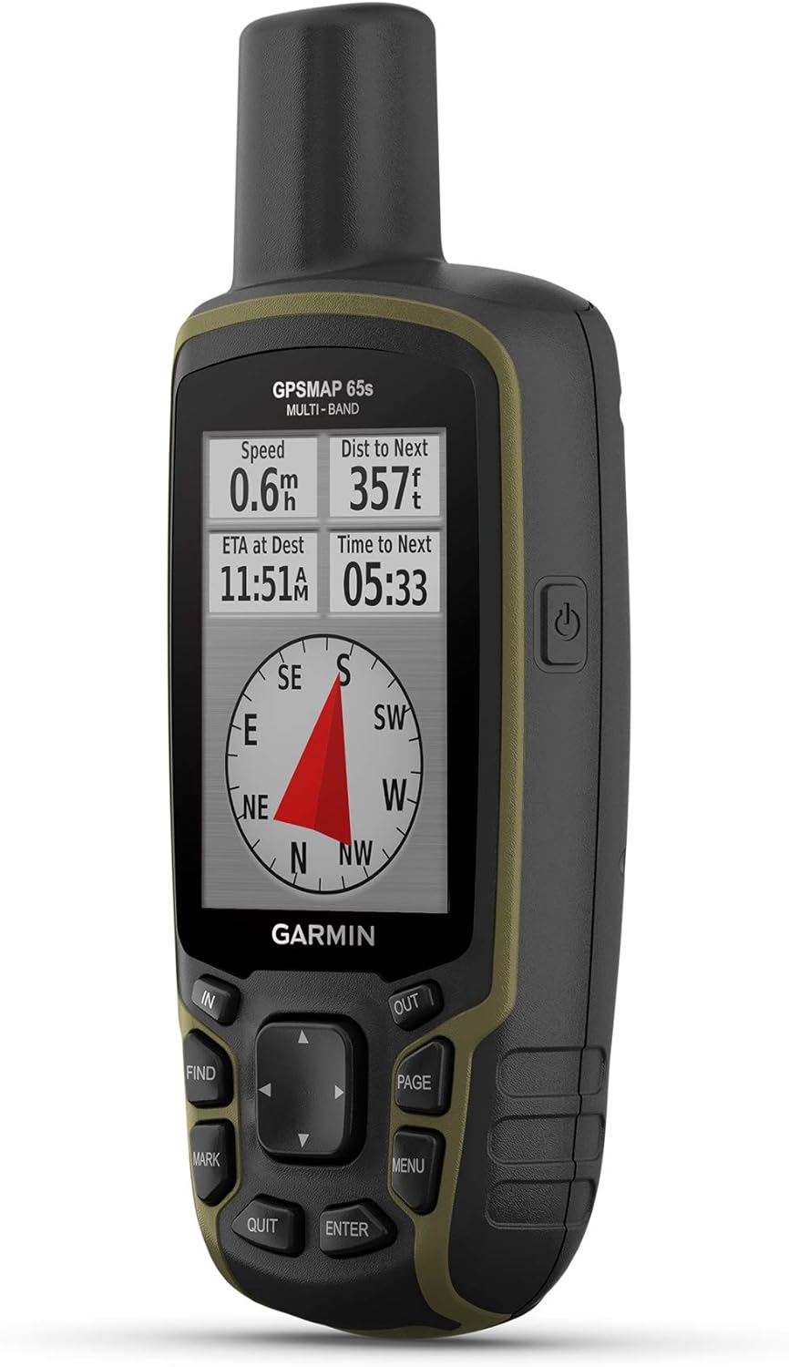 Garmin GPSMAP 65s multi-band handheld GPS for hiking and hunting