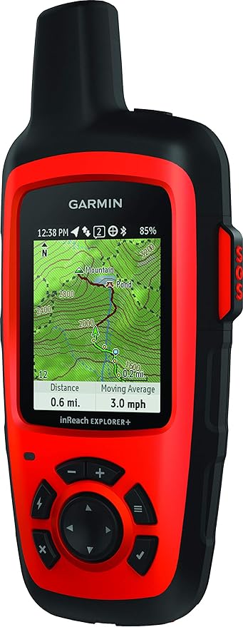 Garmin inReach Explorer Plus handheld GPS with satellite messaging and SOS