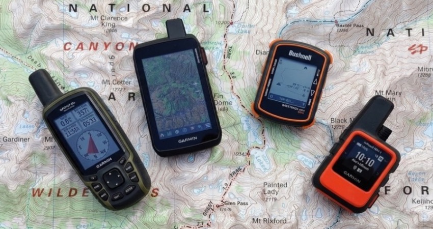 Handheld GPS unit for hiking and backcountry navigation