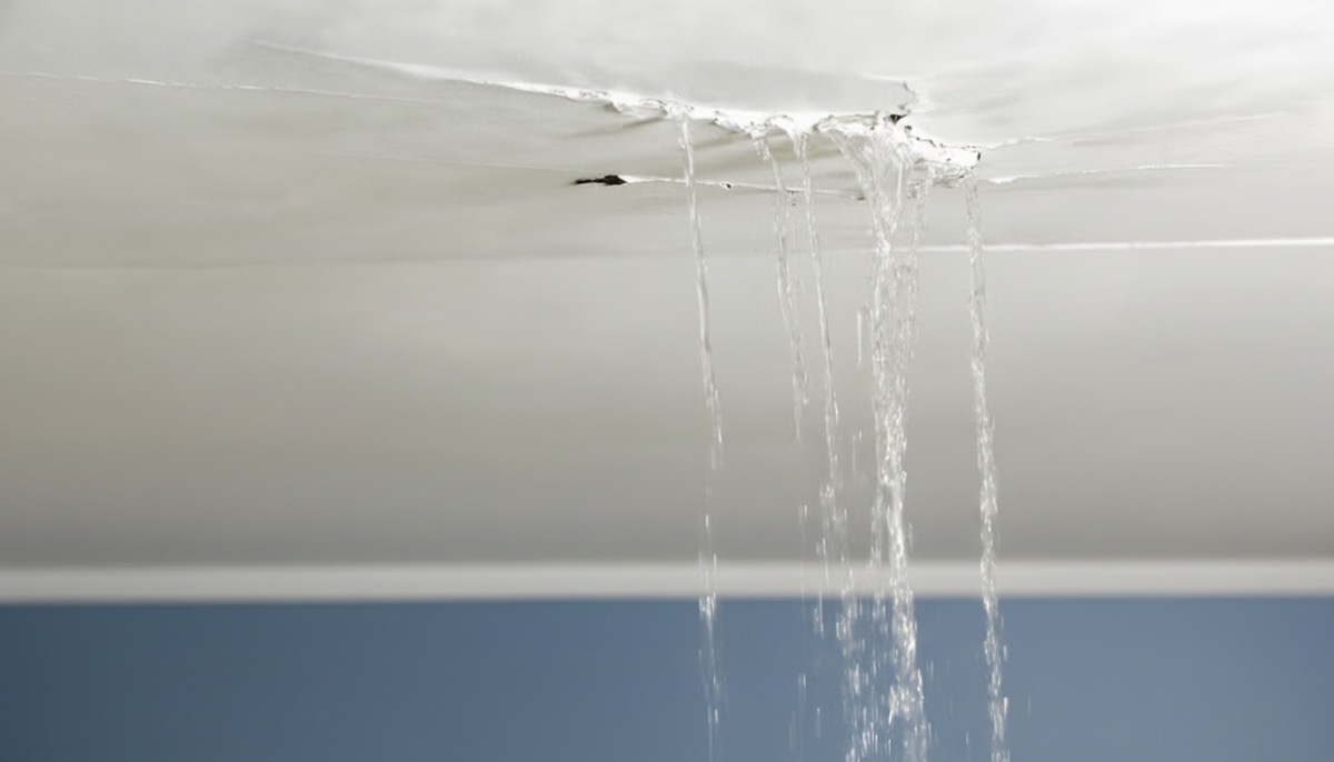 Smart water shutoff valve and leak detector installed on home plumbing