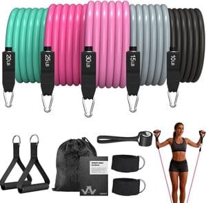 WHATAFIT Resistance Bands Set 17-Piece