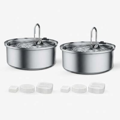 oneisall 7L stainless steel dog water fountain