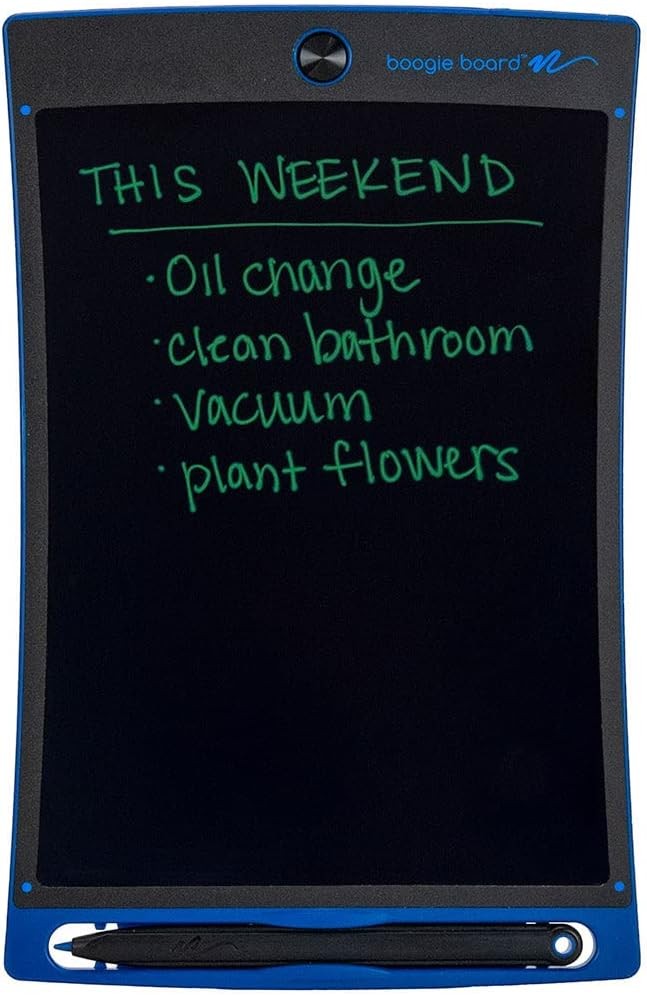 Boogie Board Jot reusable LCD writing tablet used for quick notes and doodles