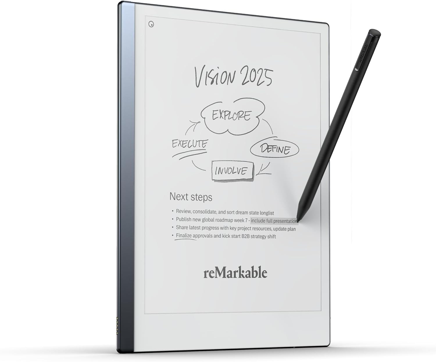 reMarkable 2 digital paper tablet with stylus for distraction-free writing