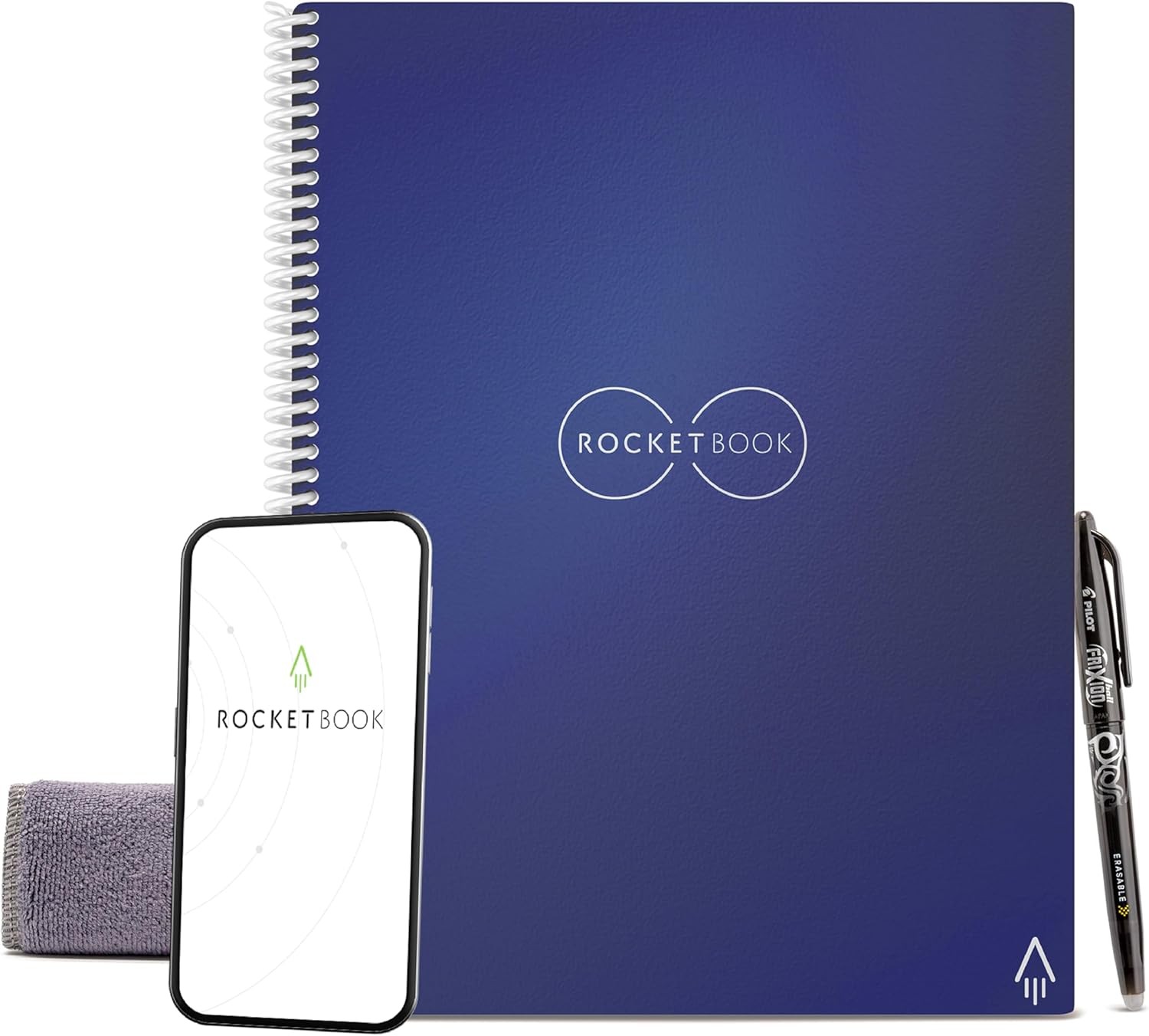 Rocketbook Core reusable smart notebook with erasable pages and cloud scanning app