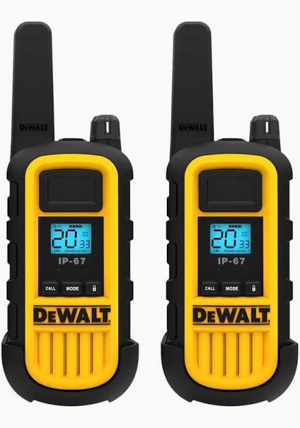 DEWALT DXFRS800 rugged jobsite walkie talkie