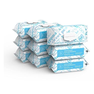 Amazon Elements Baby Wipes unscented with aloe and vitamin E